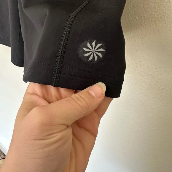 ATHLETA Women's Black Athletic Bermuda Shorts - Picture 3 of 5